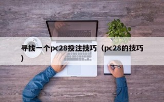 寻找一个pc28投注技巧（pc28的技巧）