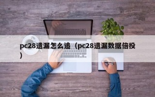 pc28遗漏怎么追（pc28遗漏数据倍投）